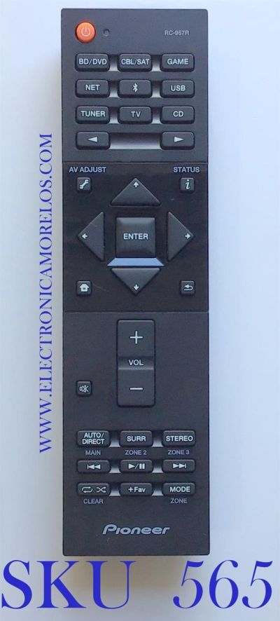 CONTROL REMOTO PARA TV PIONEER MANDO A DISTANCIA / RC-957R / P15364-C04